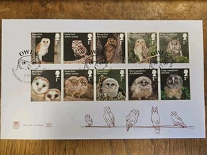 Gufi 2018 Set di 10 Gufi Hall Annulla Stuart FdC - Foto 1 di 3