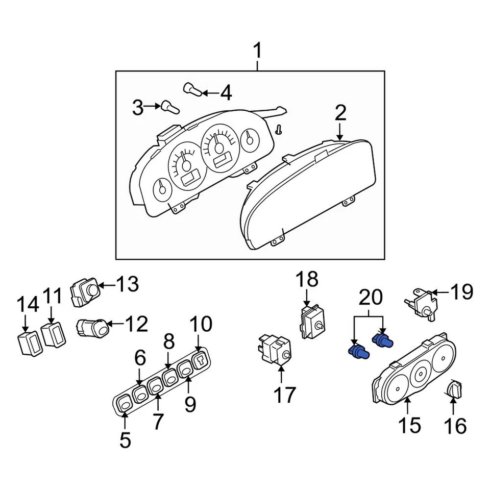 For Mercury Mariner 2006-2007 Mercury F65Z13B765AA HVAC Temperature Control Bulb - Image 1 of 1