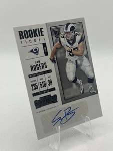 Sam Rogers RC Auto 2017 Panini Contenders Rookie Ticket Autographs #216 Rams - Picture 1 of 4