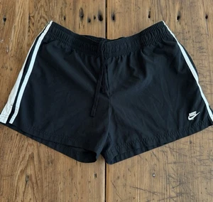 Vintage Nike Shorts Womens Black Drawstring Running Gym Yoga Sz Medium (8-10) - Picture 1 of 11