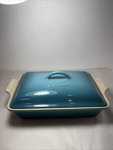 Casseruola rettangolare rivestita in gres Le Creuset Heritage TEAL - Foto 1 di 10