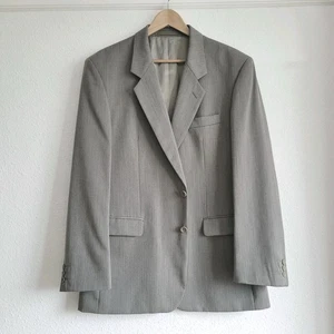 Graues Herren Sakko feine Fischgrät Streifen 45% Wolle Peter Wynn für Claytons 44R - Bild 1 von 17