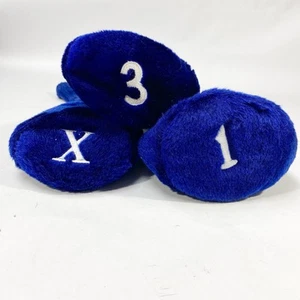 Fundas para cabeza de palos de golf vintage - estilo de felpa azul oscuro difuso para maderas 1/3/X (3) - Imagen 1 de 3