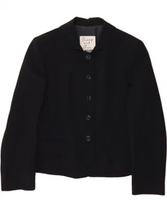 MOSCHINO Womens 5 Button Blazer Jacket UK 14 Large Navy Blue Rayon CV26 - Picture 1 of 3