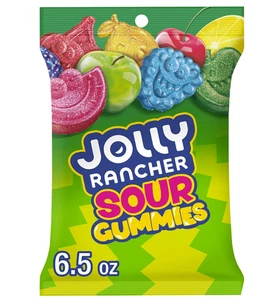 JOLLY RANCHER Sour Gummies Assorted Fruit Flavored Candy Bag, 6.5 oz - Picture 1 of 4