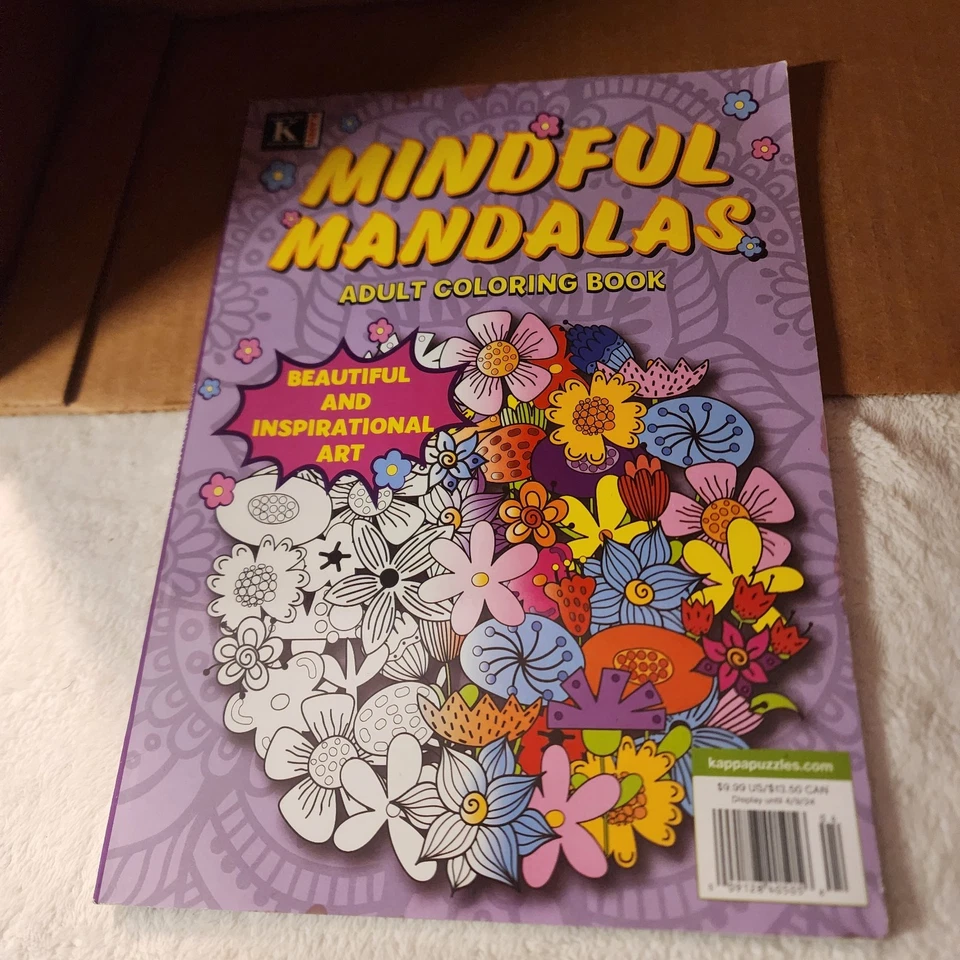 Kappa Mindful Mandalas Adult Coloring Book and Inspirational Art