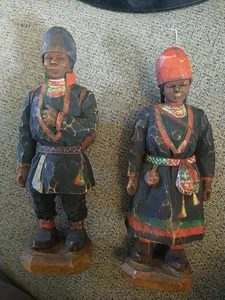 Torborg Lindberg-Karlsson (1908-1980) Swedish Wood Carving Figures - Picture 1 of 13