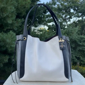 Coach Harmony Handtasche Hobo Satchel Leder creme schwarz grau Schlangenleder Wildleder - Bild 1 von 17