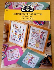DMC Cross stitch pattern booklet Girls & Boys - Picture 1 of 1