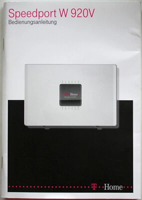 Für Sammler: Speedport W 920V  Bedienungsanleitung - Bild 1 von 2