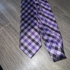 J.BLADES & CO. Neck Tie Men’s Black Purple Diamond Pattern 100 Silk - Picture 1 of 3