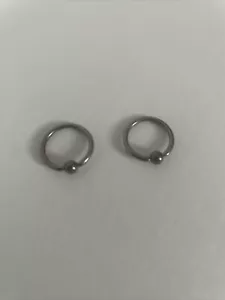 12 gauge surgical titanium earrings pair - Picture 1 of 8
