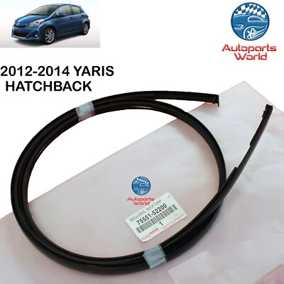 GENUINE TOYOTA 12-14 YARIS HATCHBACK RIGHT ROOF DRIP SIDE MOULDING 75551-52200 - Image 1 of 3