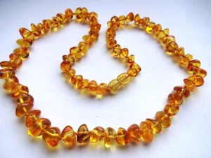 Natural Baltic Amber Necklace 52 cm, 21 inch - Picture 1 of 1