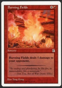 ***English Burning Fields*** MTG Portal 3 Kingdoms Magic Kid Icarus - Picture 1 of 2