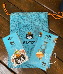 Jellycat 25th Anniversary Jellina Keyring & Stickers Bundle WITH Dust Bag NEW - Picture 1 of 18