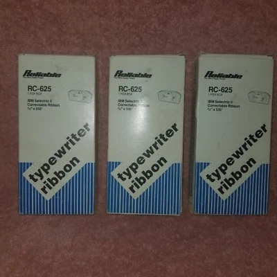 3 SELECTRIC II RIBBONS by Reliable - RC-625 - Correctable 5/8" x 510' -FreeSHIP - Image 1 of 4