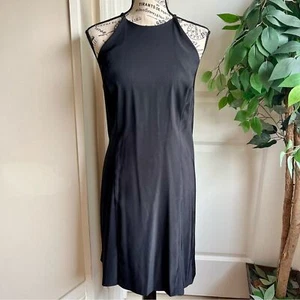 Molly Malloy Evening Halter Back Cutout Cocktail Dress Black Sz 16 - Picture 1 of 16