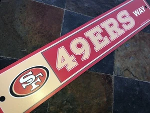 Street Sign - San Francisco 49ers - "49ERS WAY" - 19" x 3.75" - Picture 1 of 4