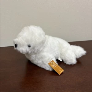 Fiesta Toys Baby Robbe niedliches Plüschtier Stofftier 10 Zoll lang weiß flauschig Meereslebewesen - Bild 1 von 7