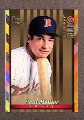 1997 Donruss Studio Gold Press Proof #11 Paul Molitor - Imagem 1 de 3