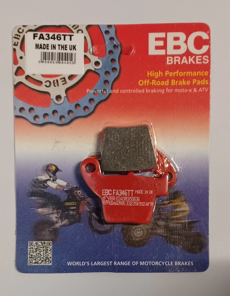 EBC Carbon TT REAR Disc Brake Pads Fits HONDA CRF450R / CRF450X (2002 to 2024) — 第 1/4 张图片
