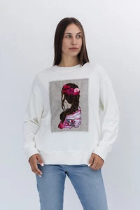 Sweatshirt Ukraine Original Design Embroidered Handmade - Picture 1 of 5