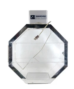 Vtg Swarovski Silver Crystal Retail Display Case Acrylic Octagon w/ Light on Top - Picture 1 of 7