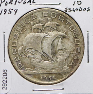 Portugal 1954 10 Escudos 292206 combine shipping - Picture 1 of 2
