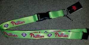 MLB Philadelphia Phillies Neon Green Breakaway Lanyard Keychain NWT Free Ship - Picture 1 of 1