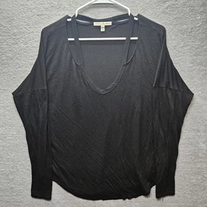 Express One Eleven Woman Gr. L Sweatshirt mit Trägern und weitem V-Ausschnitt Langarm schwarz - Bild 1 von 8