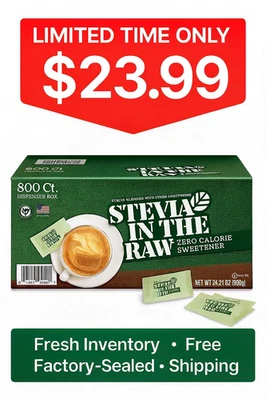 Stevia In The Raw Plant-Based Zero Calorie Sweetener Packets(800 ct.)Great Price - Image 1 of 4