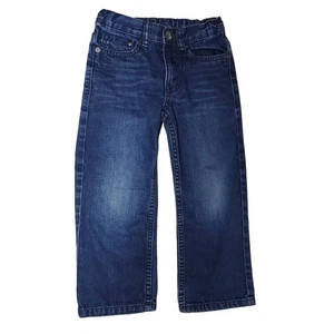 Calvin Klein Little Boy 4 Slim Straight Dark Wash Adjustable Waist Jeans - Picture 1 of 6
