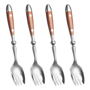 4 Pcs Sporks Set with Bakelite Handle,Salad Forks Spork for Salad,Fruit3788 - Picture 1 of 6