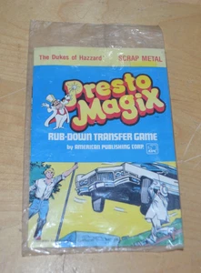 Vtg. 1981 DUKES OF HAZZARD PRESTO MAGIX RUB DOWN TRANSFER GAME NIP "Scrap Metal" - Picture 1 of 6
