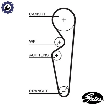 TIMING BELT 5431XS FOR FIAT LANCIA 182A3.000/A5.000 1.4L 4cyl BRAVA 1.4L 4cyl Y - Image 1 of 4
