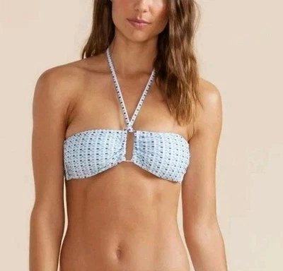 Top de baño bandeau multicolor azul céfiro visón rosa talla mediana Foto 1 de 4