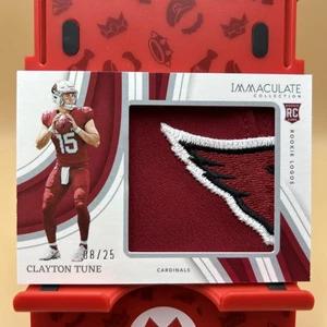 2023 Clayton Tune Panini Immaculate Rookie Jumbo Logo Patch RC 8/25 - Picture 1 of 6