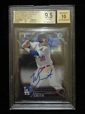 2016 Bowman Chrome Draft WILL SMITH Black Refractor Auto /75 BGS 9.5/10  CDA-WS - Image 1 of 2
