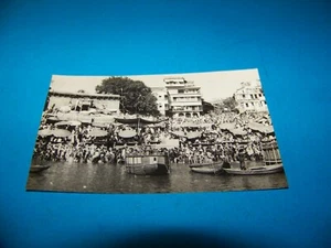 India Vintage Postcard Banaras On The Bank Of The River Ganga RPPC - Picture 1 of 2