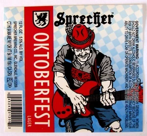 Sprecher Brewing OKTOBERFEST - LAGER etiqueta de cerveza WI 12 oz - Imagen 1 de 1
