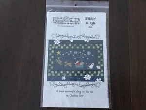 WAXING MOON DESIGNS Cross Stitch HITCHIN’ A RIDE #068 Christmas Eve Snowman - Picture 1 of 3