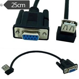 RS232 DB9 9 Pin Female to USB 2.0 A Female Jack Serial Adapter Connector Cable - Picture 1 of 10