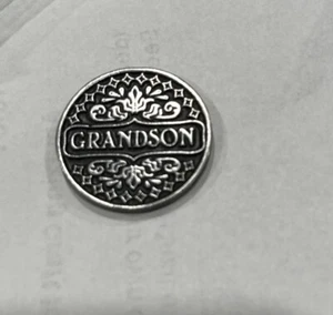 "Grandson" Inspirational Pocket Coin Token Pewter God Family 1" Free Shipping - Picture 1 of 6