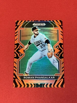 2022 Panini Prizm Draft Picks - Tiger Stripe Prizm #PDP208 Roman Phansalkar /99 - Image 1 of 2