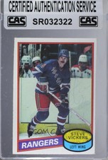 1980-81 Topps Scratched Steve Vickers #23 CAS Certified Sealed Auto