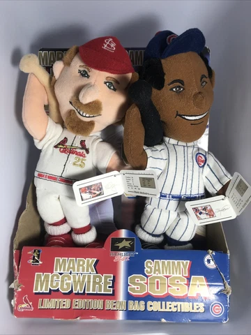 Mark Mcgwire Sammy Sosa Limited Edition Bean Bag Plush Doll Sports MLB 1998 Real Cover