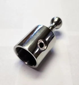 Bola y zócalo de acero inoxidable superior Bimini 7/8" perforados para remache - Imagen 1 de 2