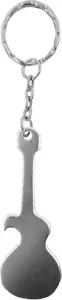 Keychain - Guitar Shaped Silver Colored Novelty Bottle Opener #35020 - Picture 1 of 1