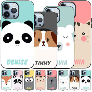 Cartoon Animal Personalised Name Phone Case Cover For iPhone 12 13 14 15 Pro Max